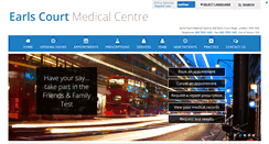 Desktop Screenshot of earlscourtmedicalcentre.co.uk